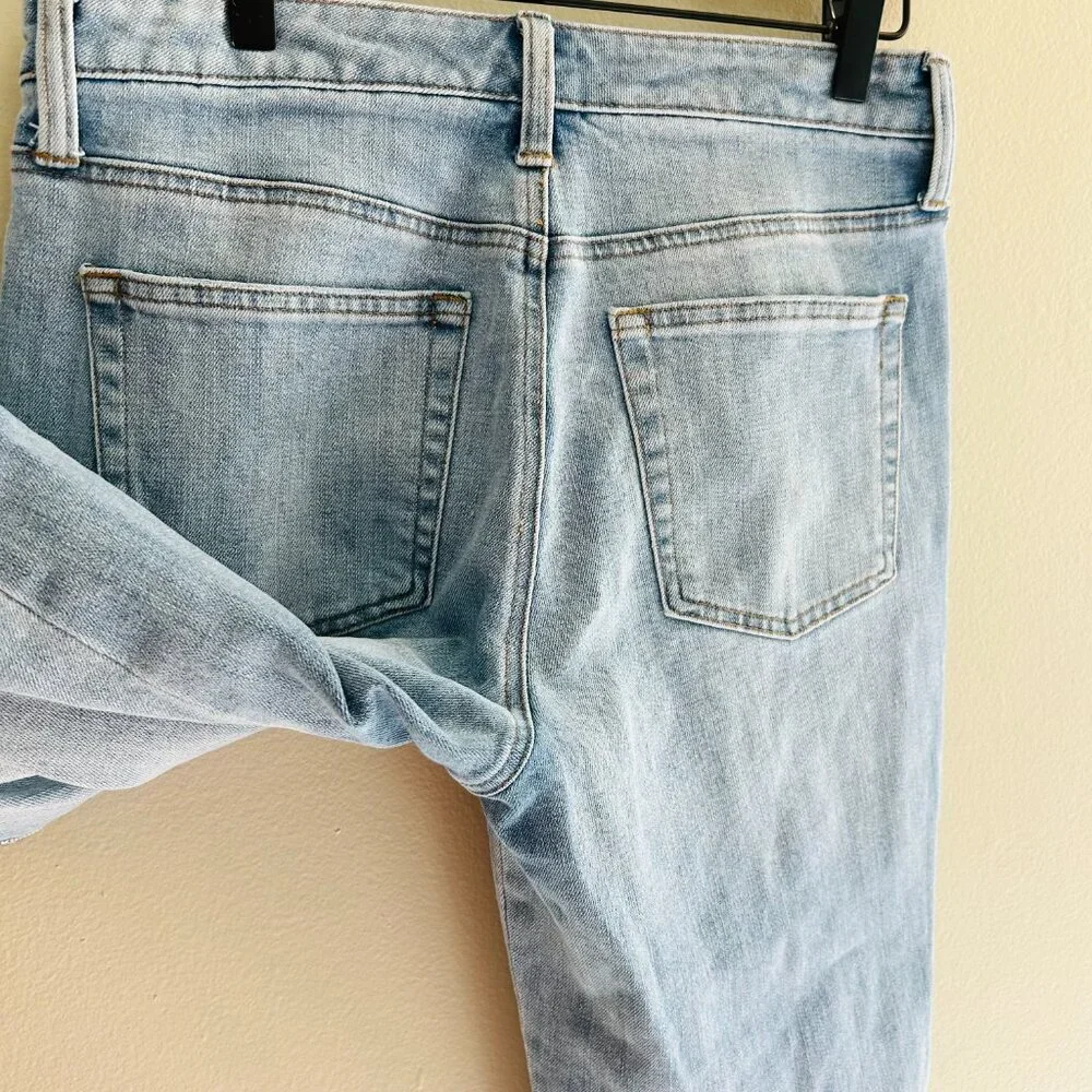 Talbots Modern Ankle Jeans Size 4 Ribbon Tape Sea Glass Wash Straight Leg Blue - Picture 6 of 10